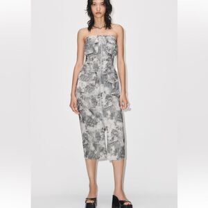 Zara printed cargo dress